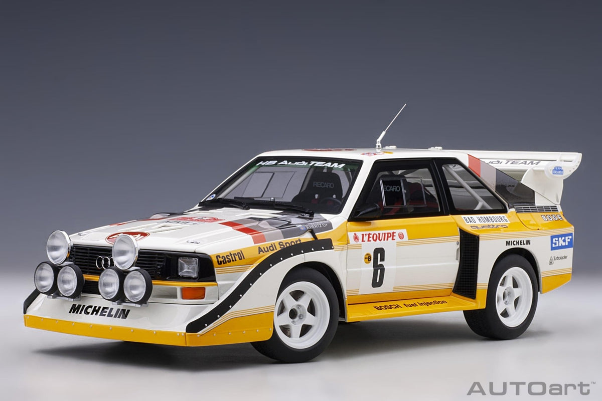AutoArt Audi Quattro S1 Rally Monte Carlo 1986 H.Mikkola/A.Hertz #6 1:18 Modell