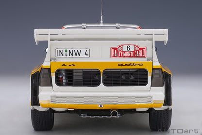 AutoArt Audi Quattro S1 Rally Monte Carlo 1986 H.Mikkola/A.Hertz 6 1:18 Modell