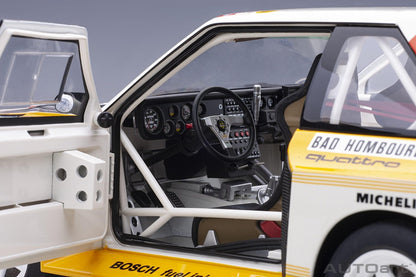 AutoArt Audi Quattro S1 Rally Monte Carlo 1986 H.Mikkola/A.Hertz 6 1:18 Modell
