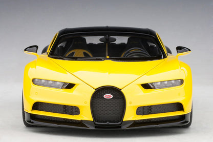AutoArt Bugatti Chiron (Jaune Molsheim/Nocturne Black) 1:18 Modell