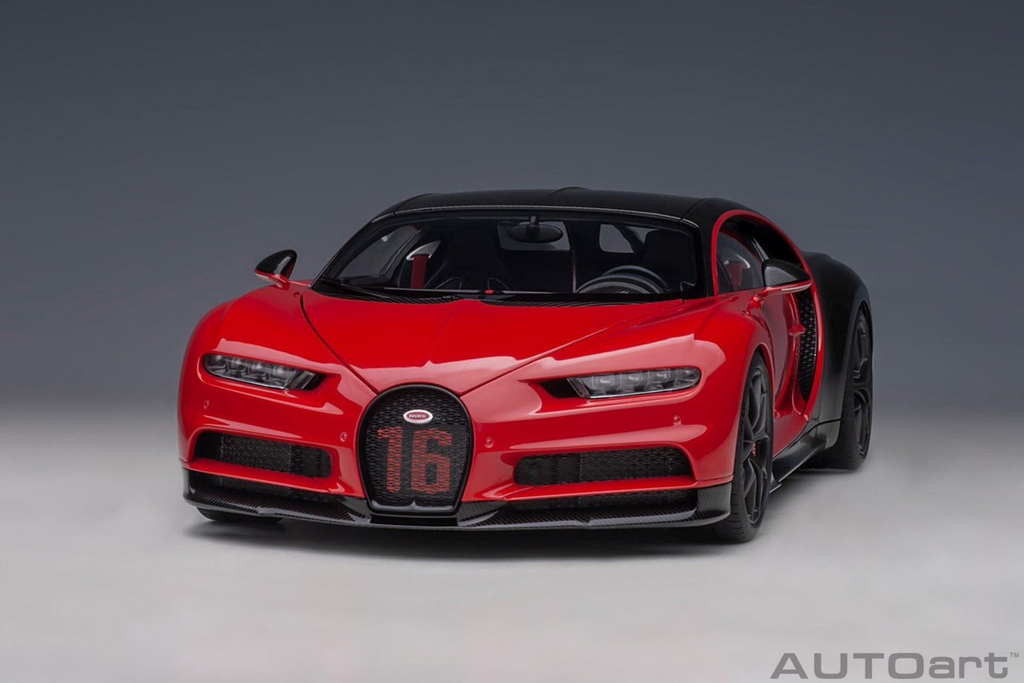 AutoArt Bugatti Chiron Sport - Italian Red/Carbon 1:18 Modell - Artexio