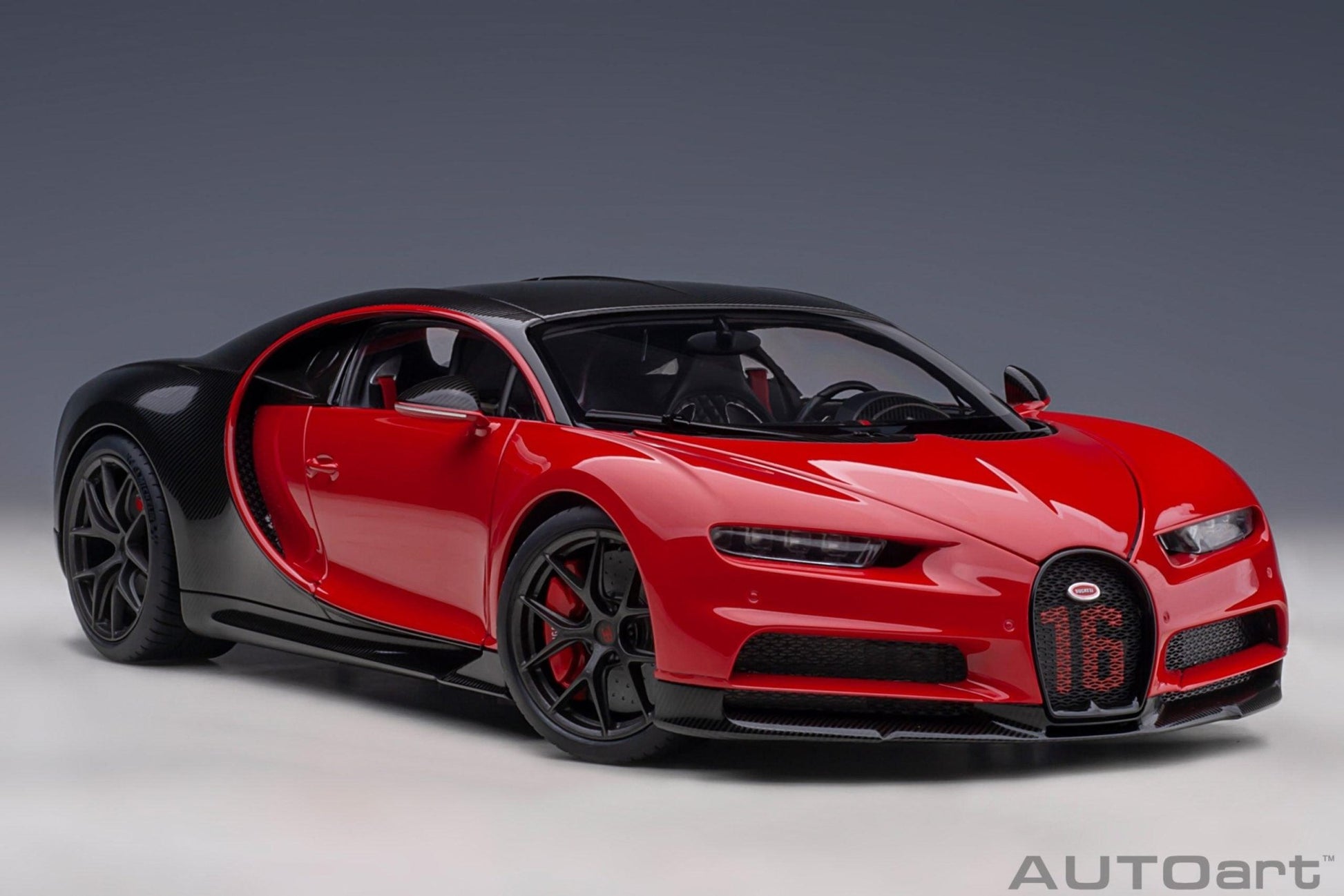 AutoArt Bugatti Chiron Sport - Italian Red/Carbon 1:18 Modell - Artexio