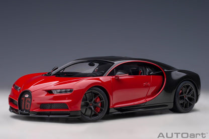 AutoArt Bugatti Chiron Sport - Italian Red/Carbon 1:18 Modell - Artexio