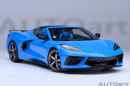 AutoArt Chevrolet Corvette C8 Stingray Z51 - Rapid Blue 1:18 Modell - Artexio