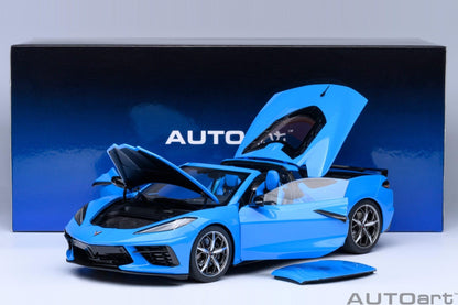 AutoArt Chevrolet Corvette C8 Stingray Z51 - Rapid Blue 1:18 Modell - Artexio