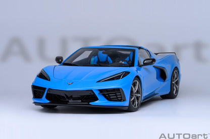 AutoArt Chevrolet Corvette C8 Stingray Z51 - Rapid Blue 1:18 Modell - Artexio