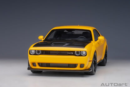 AutoArt Dodge Challenger SRT Hellcat Widebody 2018 - Yellow Jacket 1:18 Modell - Artexio