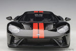 AutoArt Ford GT 2017 - Shadow Black/Orange Stripes 1:18 Modell