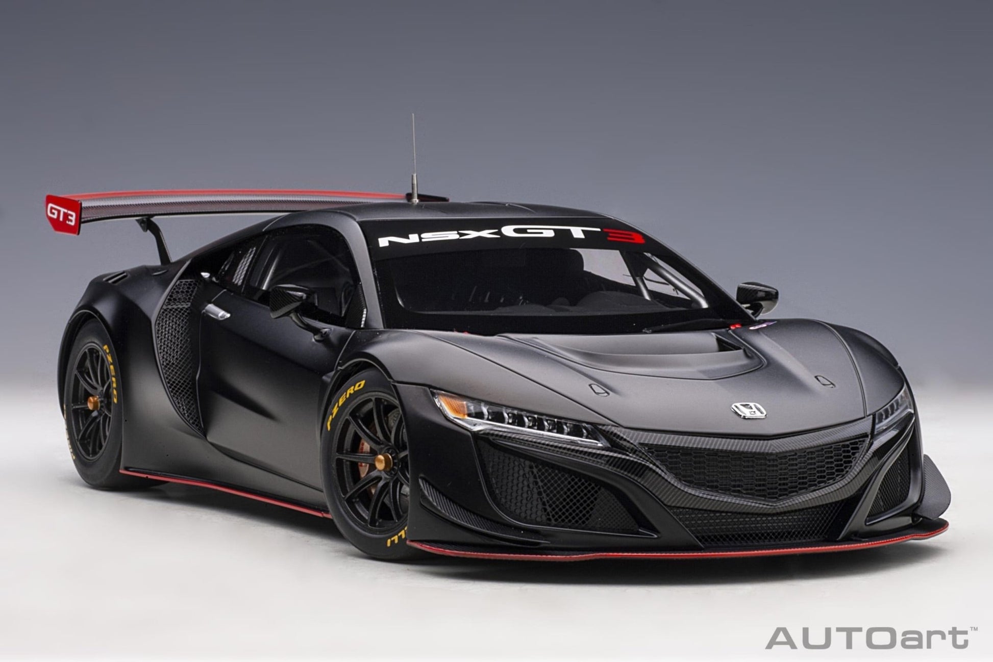 AutoArt Honda NSX GT3 2018 - Matt Black 1:18 Modell - Artexio