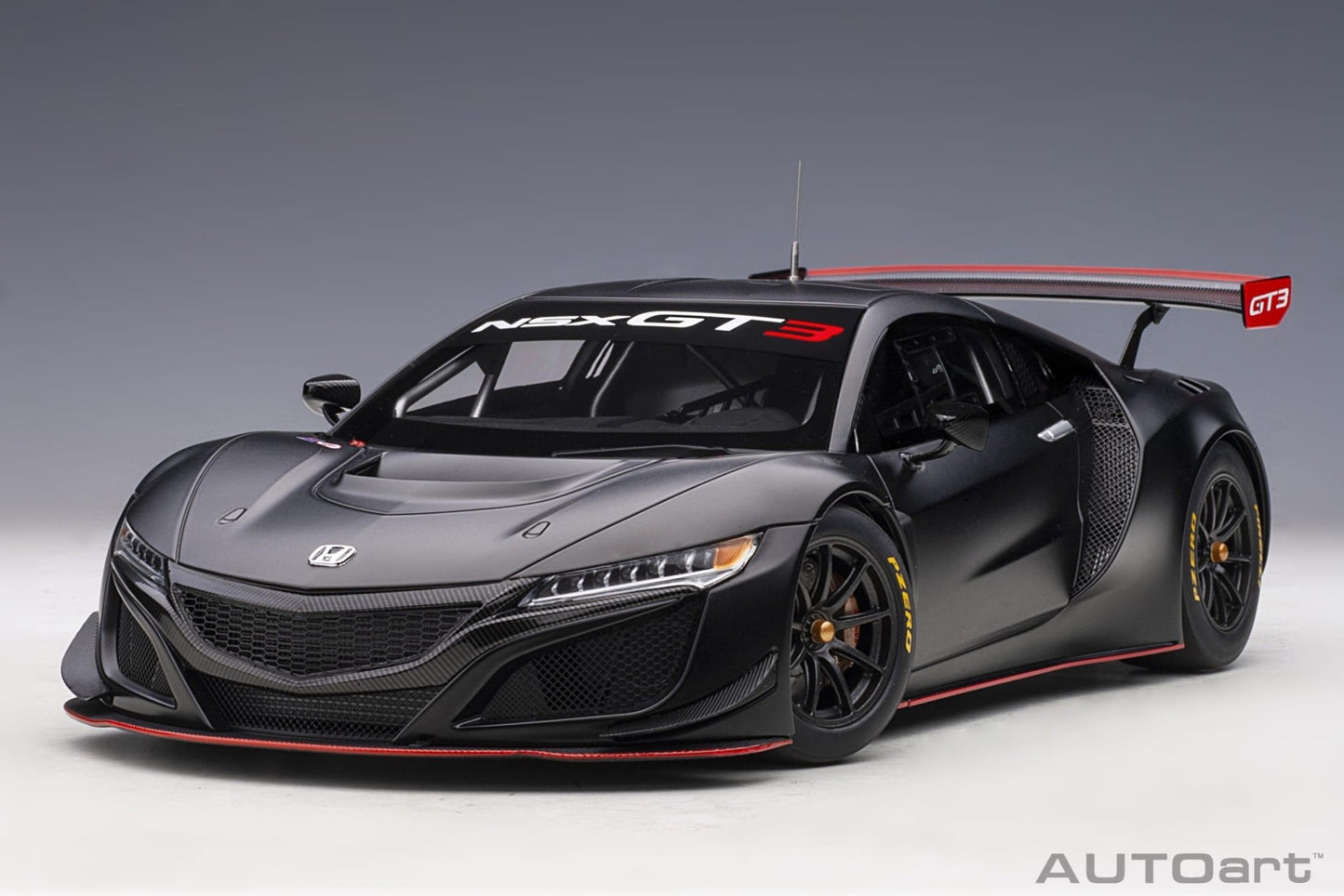 AutoArt Honda NSX GT3 2018 - Matt Black 1:18 Modell - Artexio