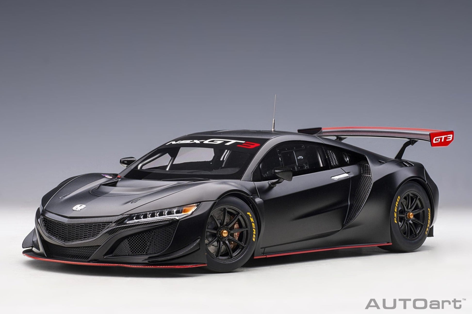 AutoArt Honda NSX GT3 2018 - Matt Black 1:18 Modell - Artexio