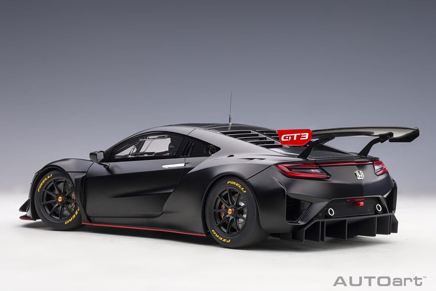 AutoArt Honda NSX GT3 2018 - Matt Black 1:18 Modell - Artexio