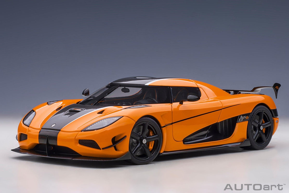 AutoArt Koenigsegg Agera RS - Cone Orange / Carbon With Black Accents 1:18 Model