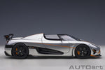 AutoArt Koenigsegg Agera RS - Moon Silver / Carbon with Orange Accents 1:18 Modell