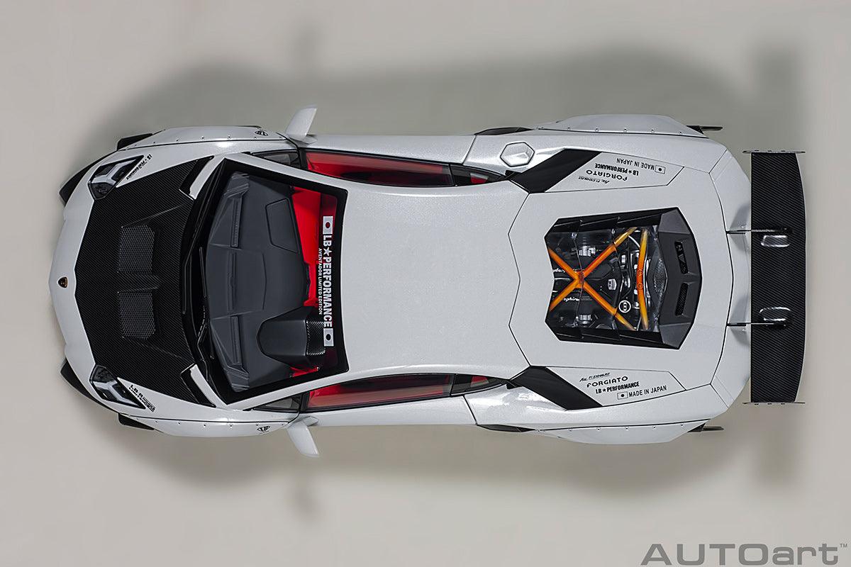 AutoArt Lamborghini Aventador Liberty Walk LB - Works Limited Edition - Metallic White 1:18 Modell - Artexio