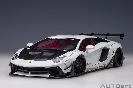 AutoArt Lamborghini Aventador Liberty Walk LB - Works Limited Edition - Metallic White 1:18 Modell - Artexio