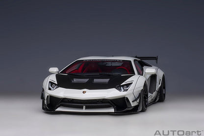 AutoArt Lamborghini Aventador Liberty Walk LB - Works Limited Edition - Metallic White 1:18 Modell - Artexio