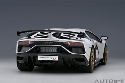 AutoArt Lamborghini Aventador SVJ - Bianco Asopo 1:18 Modell - Artexio