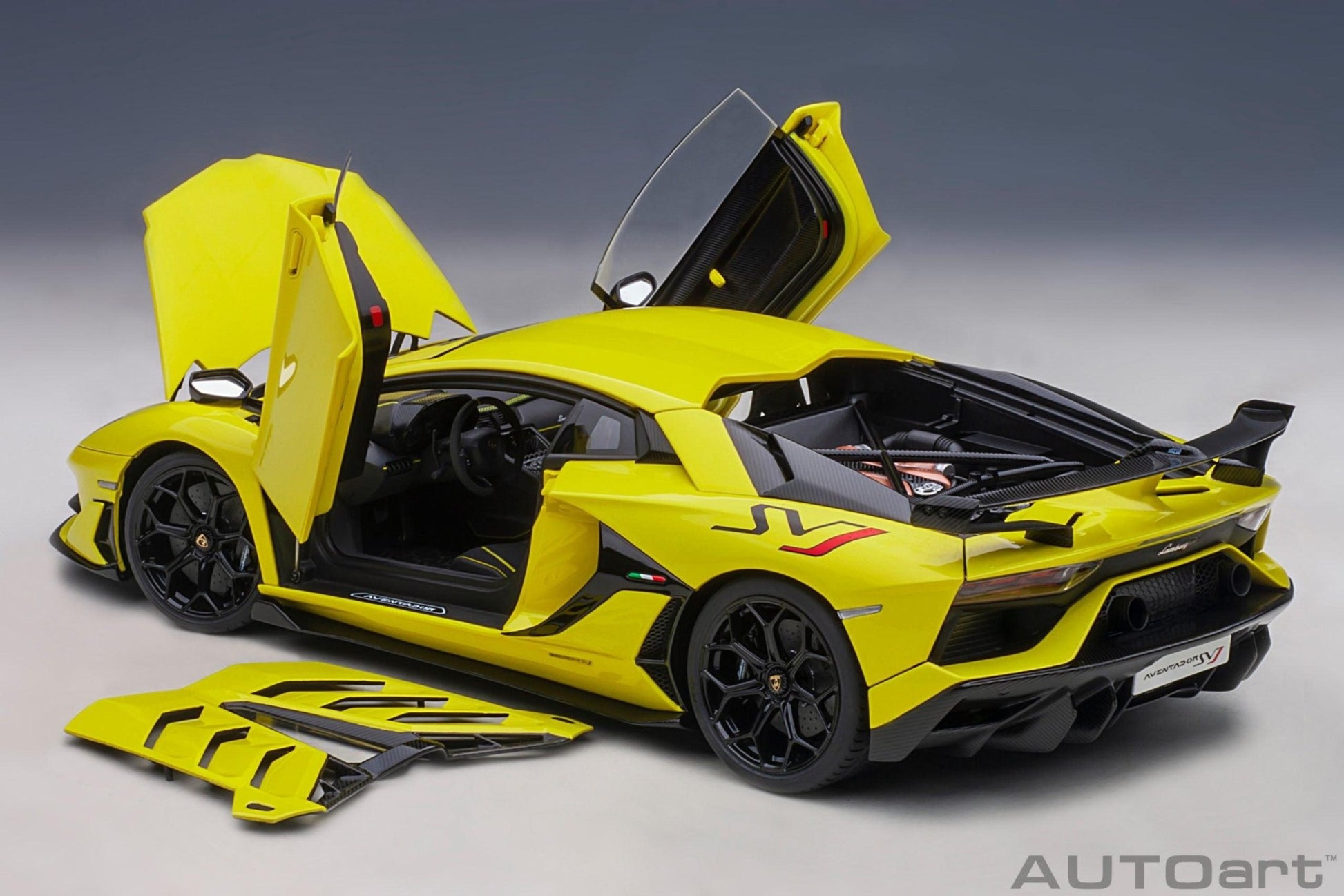 AutoArt Lamborghini Aventador SVJ - Giallo Tenerife 1:18 Modell - Artexio