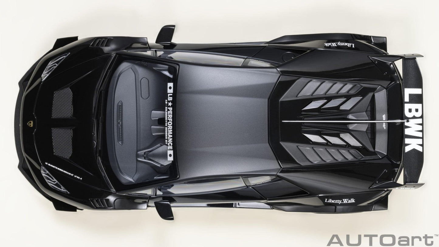 AutoArt Lamborghini Huracan GT Liberty Walk LB Silhouette - Black 1:18 Modell - Artexio