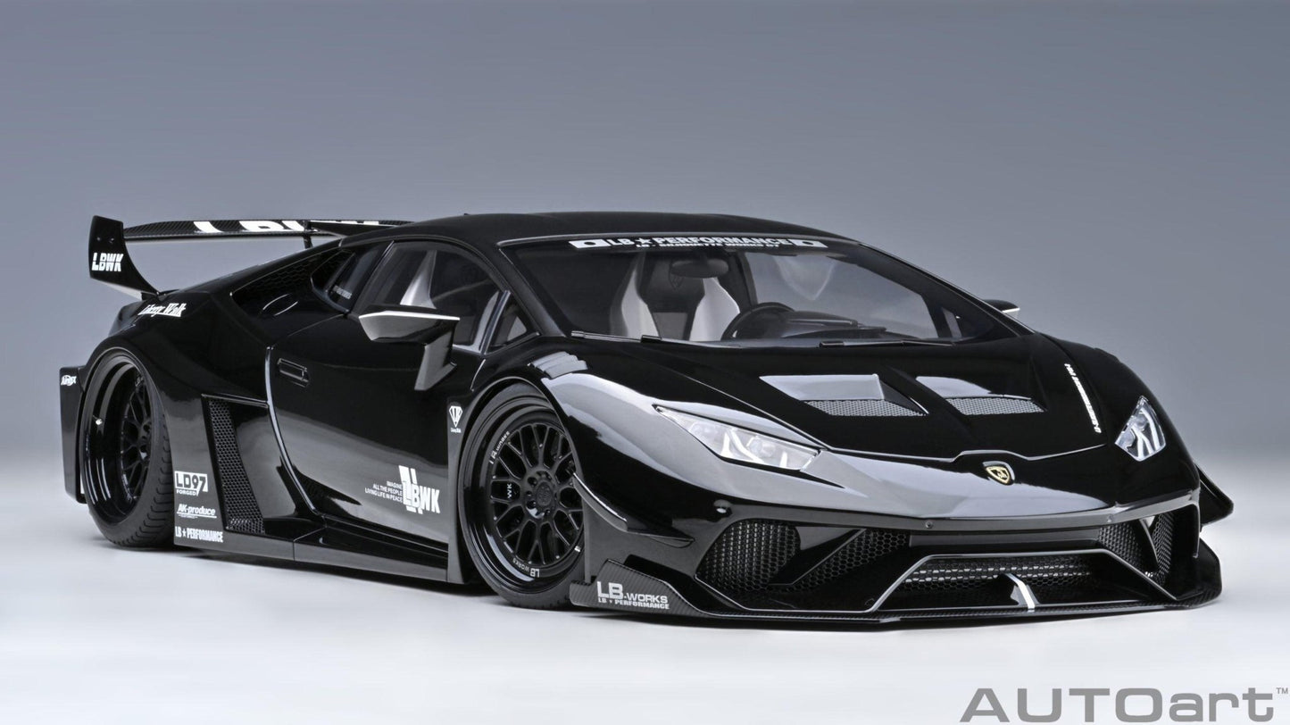 AutoArt Lamborghini Huracan GT Liberty Walk LB Silhouette - Black 1:18 Modell - Artexio