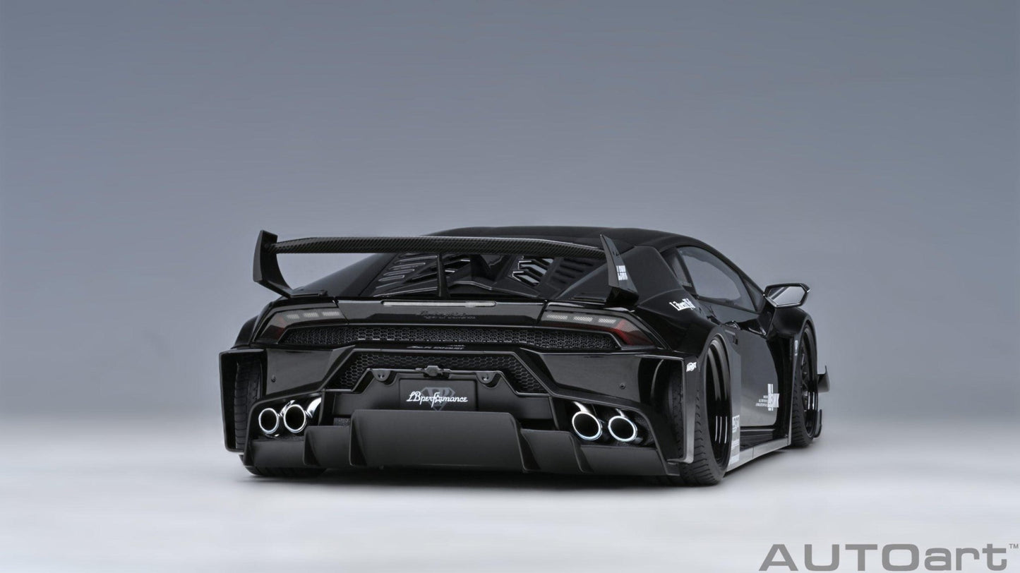 AutoArt Lamborghini Huracan GT Liberty Walk LB Silhouette - Black 1:18 Modell - Artexio