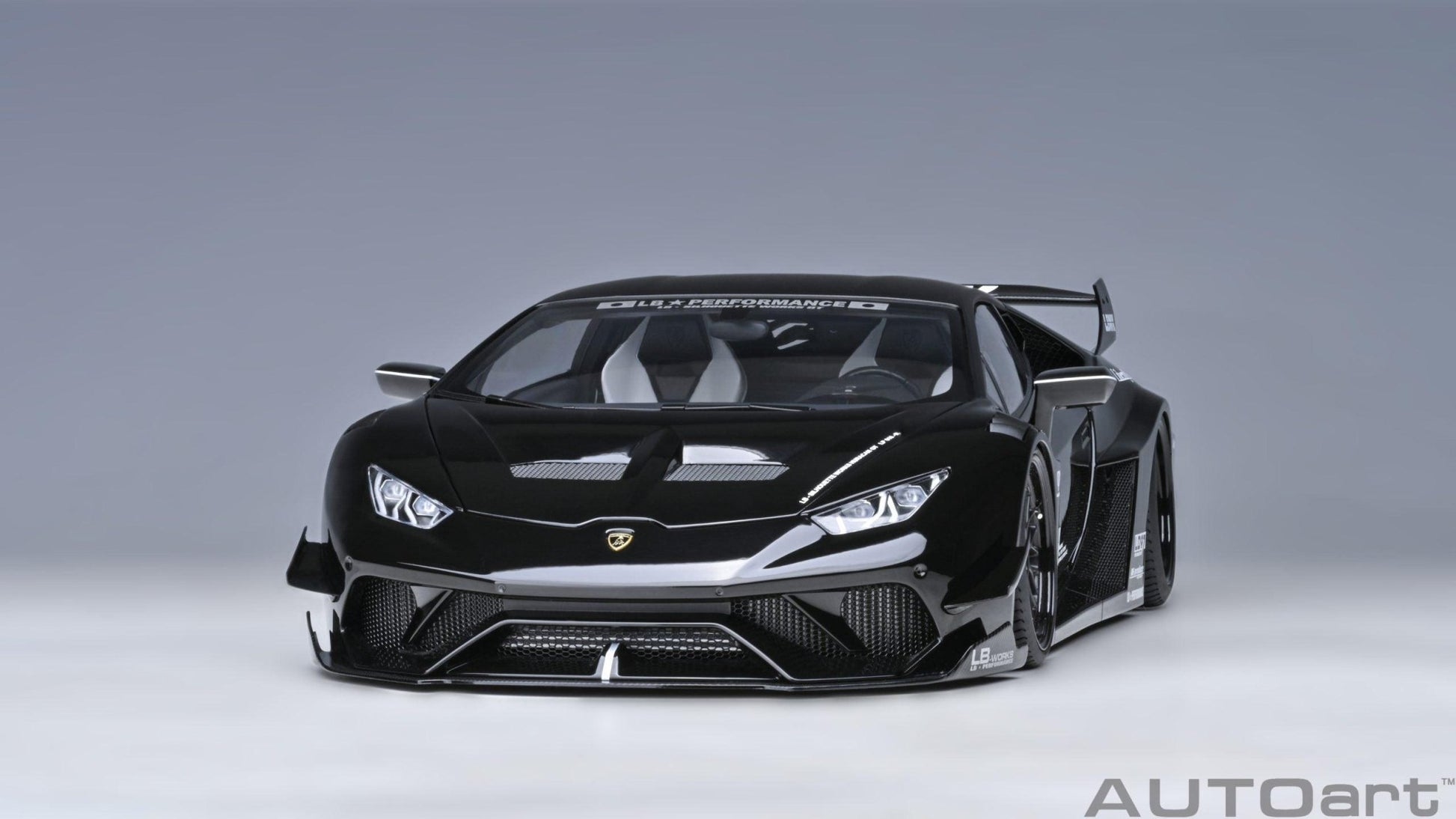 AutoArt Lamborghini Huracan GT Liberty Walk LB Silhouette - Black 1:18 Modell - Artexio