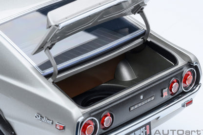 AutoArt Nissan Skyline 2000 GT-R (KPGC110) Tuned version Silver 1:18 Modell