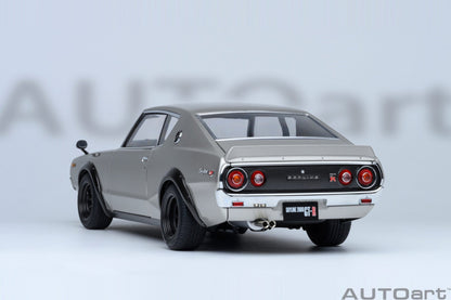 AutoArt Nissan Skyline 2000 GT-R (KPGC110) Tuned version Silver 1:18 Modell