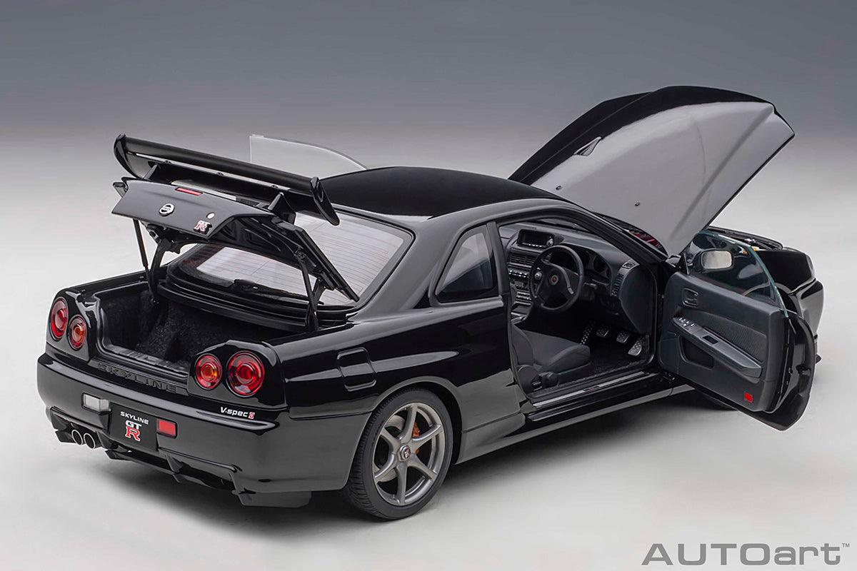 AutoArt Nissan Skyline GT - R (R34) V - spec II - Black Pearl 1:18 Modell - Artexio