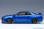 AutoArt Nissan Skyline GT-R (R34) Z - tune - Bayside Blue 1:18 Modell_Artexio