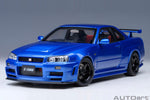 AutoArt Nissan Skyline GT-R (R34) Z - tune - Bayside Blue 1:18 Modell_Artexio