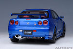 AutoArt Nissan Skyline GT-R (R34) Z - tune - Bayside Blue 1:18 Modell_Artexio