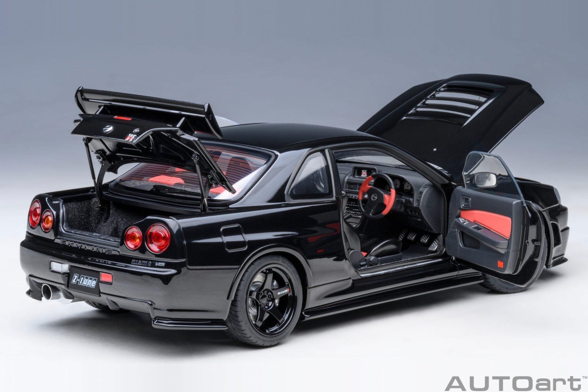 AutoArt Nissan Skyline GT - R (R34) Z - tune - Black Pearl 1:18 Modell - Artexio