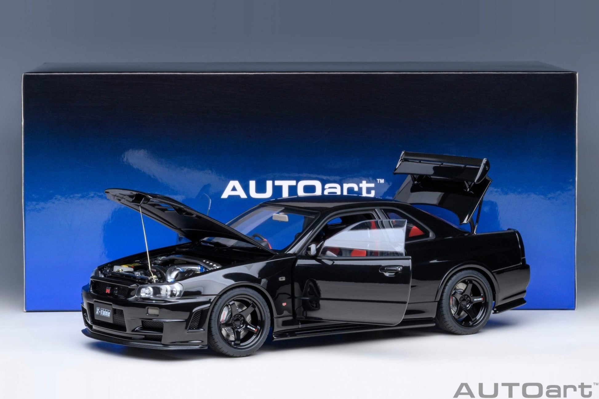 AutoArt Nissan Skyline GT - R (R34) Z - tune - Black Pearl 1:18 Modell - Artexio