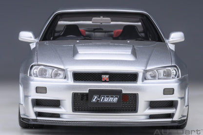 AutoArt Nissan Skyline GT - R (R34) Z - tune - Z - tune Silver 1:18 Modell - Artexio