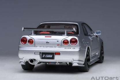 AutoArt Nissan Skyline GT - R (R34) Z - tune - Z - tune Silver 1:18 Modell - Artexio