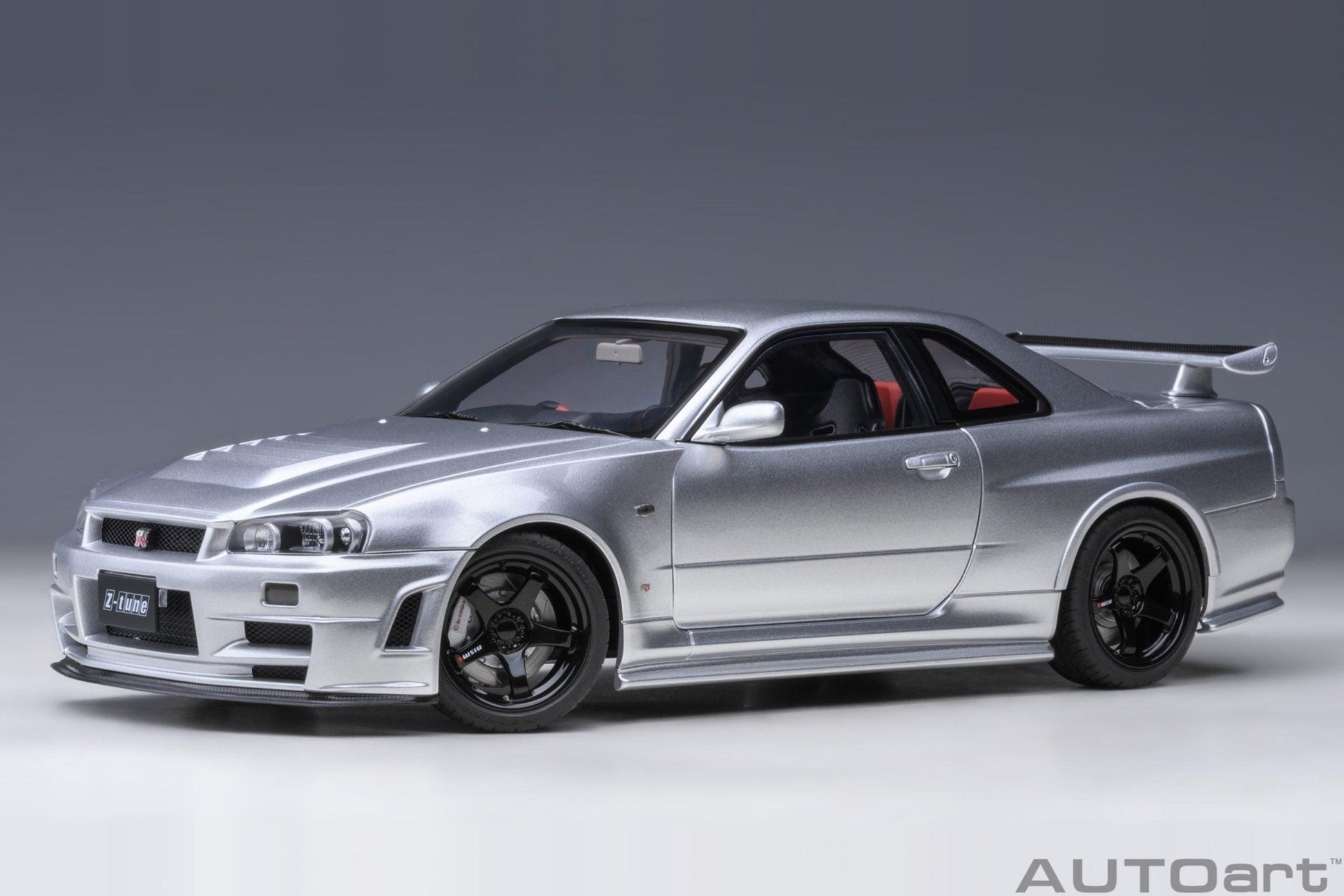 AutoArt Nissan Skyline GT - R (R34) Z - tune - Z - tune Silver 1:18 Modell - Artexio