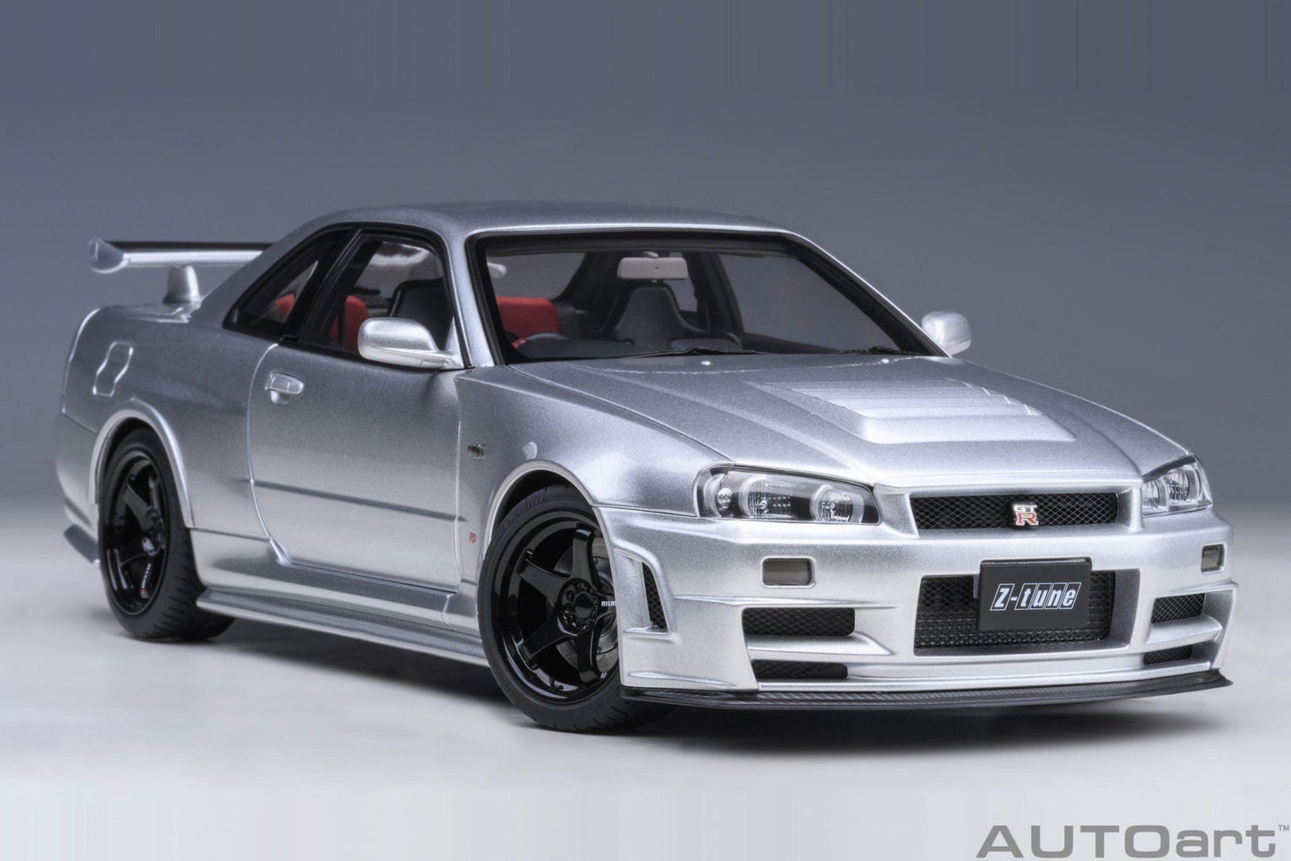 AutoArt Nissan Skyline GT - R (R34) Z - tune - Z - tune Silver 1:18 Modell - Artexio