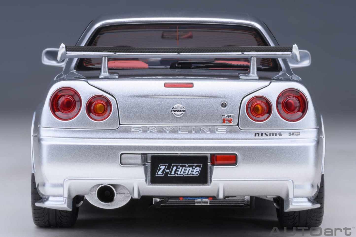 AutoArt Nissan Skyline GT - R (R34) Z - tune - Z - tune Silver 1:18 Modell - Artexio