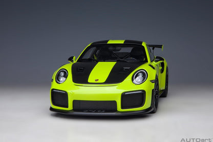 AutoArt Porsche 911 (991.2) GT2 RS Weissach Package - Acid Green 1:18 Modell - Artexio