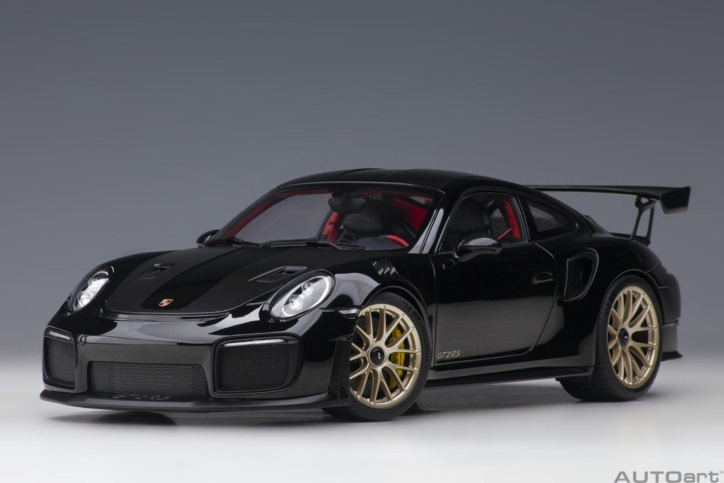 AutoArt Porsche 911 (991.2) GT2 RS Weissach Package - Black 1:18 Modell - Artexio