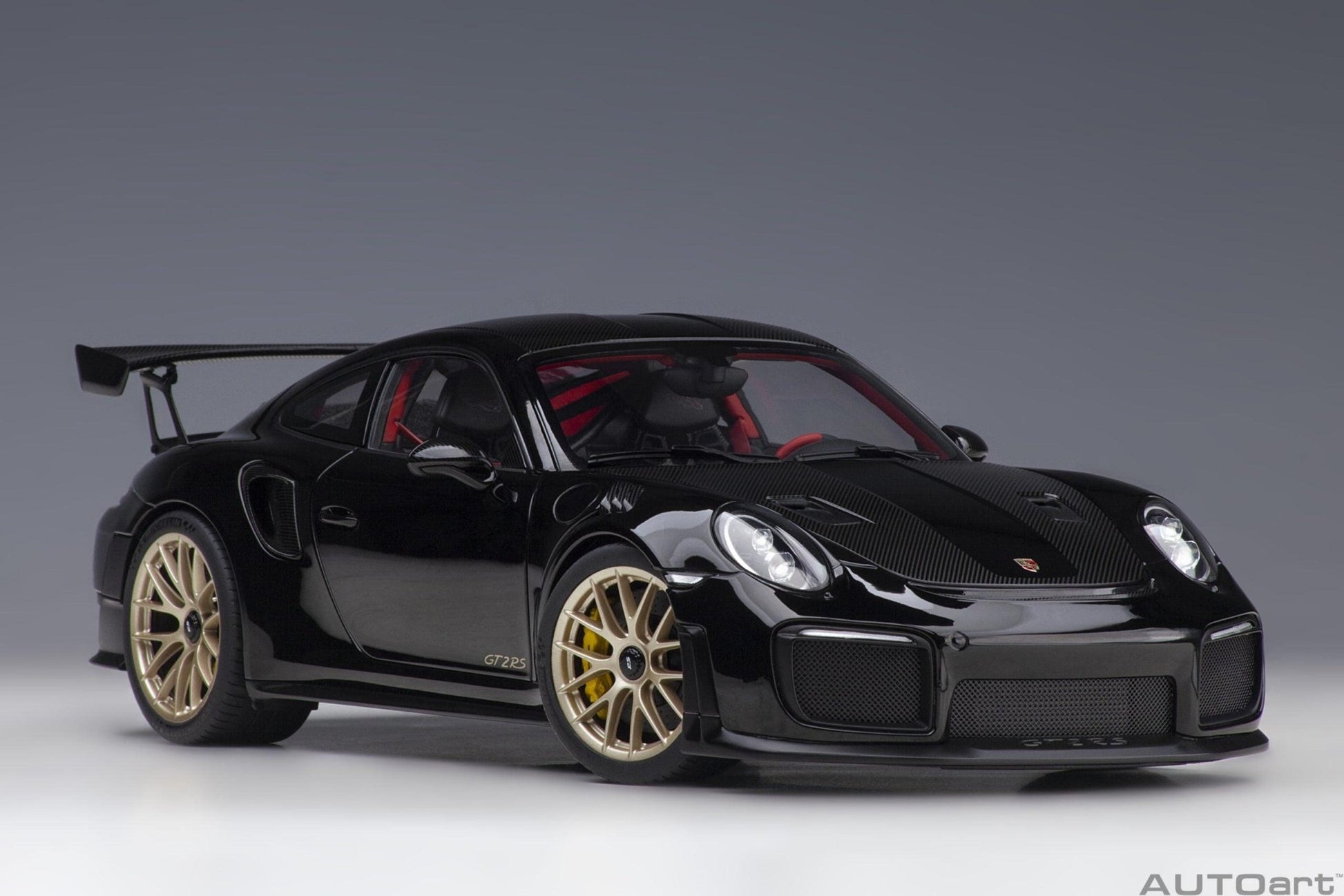 AutoArt Porsche 911 (991.2) GT2 RS Weissach Package - Black 1:18 Modell - Artexio