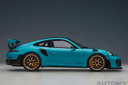 AutoArt Porsche 911 (991.2) GT2 RS Weissach Package - Miami Blue 1:18 Modell - Artexio