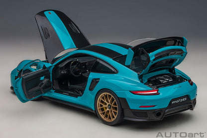 AutoArt Porsche 911 (991.2) GT2 RS Weissach Package - Miami Blue 1:18 Modell - Artexio