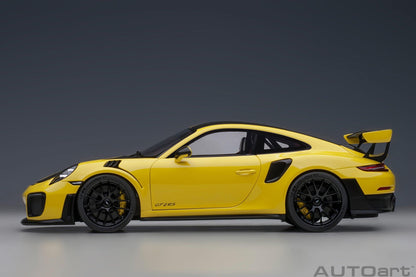 AutoArt Porsche 911 (991.2) GT2 RS Weissach Package - Racing Yellow 1:18 Modell - Artexio