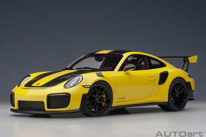 AutoArt Porsche 911 (991.2) GT2 RS Weissach Package - Racing Yellow 1:18 Modell - Artexio