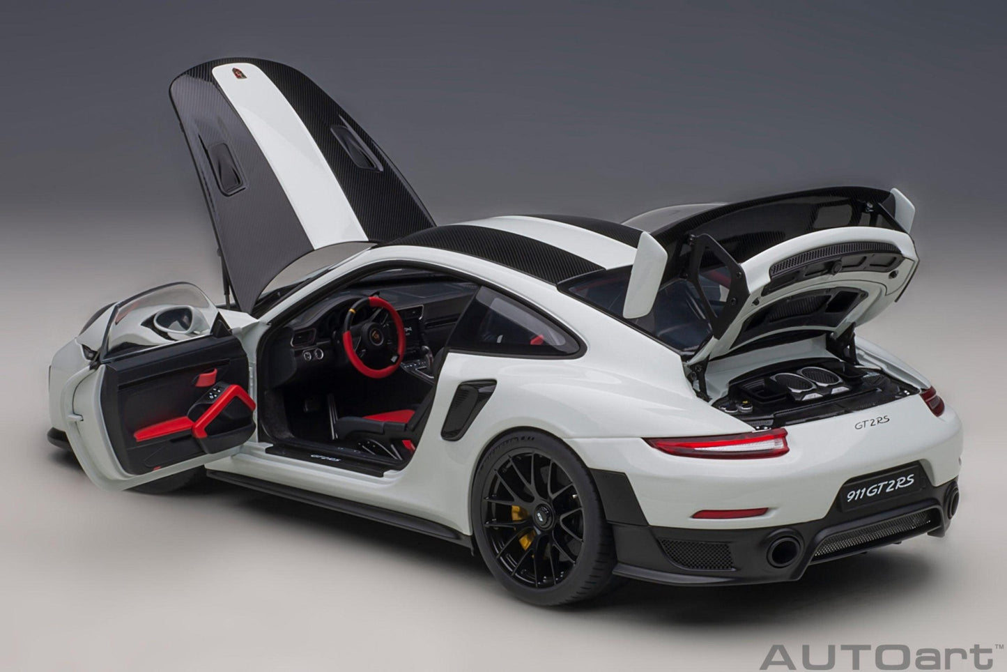 AutoArt Porsche 911 (991.2) GT2 RS Weissach Package - White 1:18 Modell - Artexio