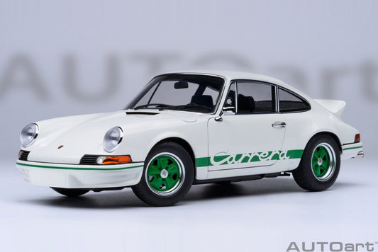 AutoArt Porsche 911 Carrera 2.7 RS Grand Prix White with Green stripes 1:18 Modell