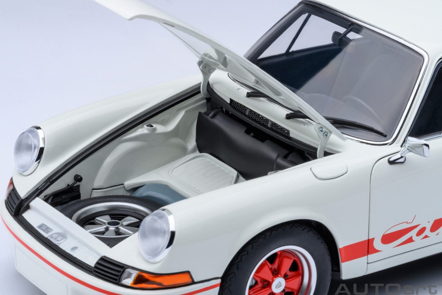 AutoArt Porsche 911 Carrera 2.7 RS Grand Prix White with Red stripes 1:18 Modell